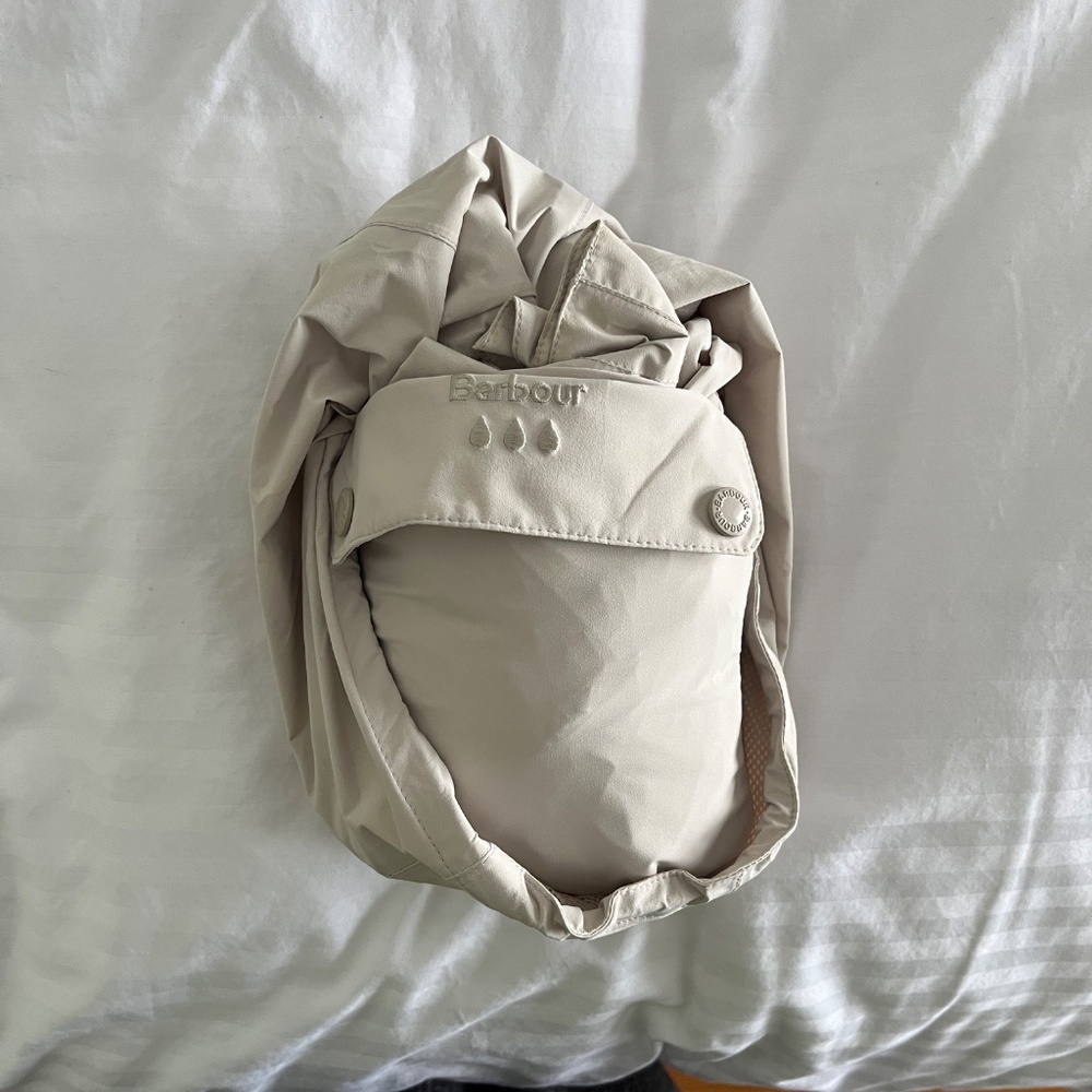 Barbour Katafront Jacket Vented, Hide-away Hood Color: Mist - Picture 12 of 12